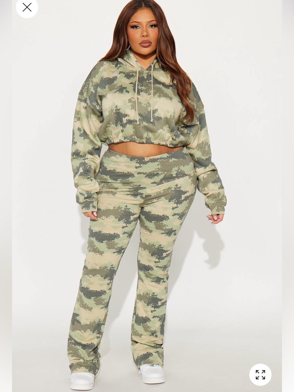 Boy Bye Camo Print High-Waisted Flare Matching Leggings Set